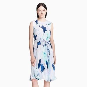 Calvin Klein floral pleated dress